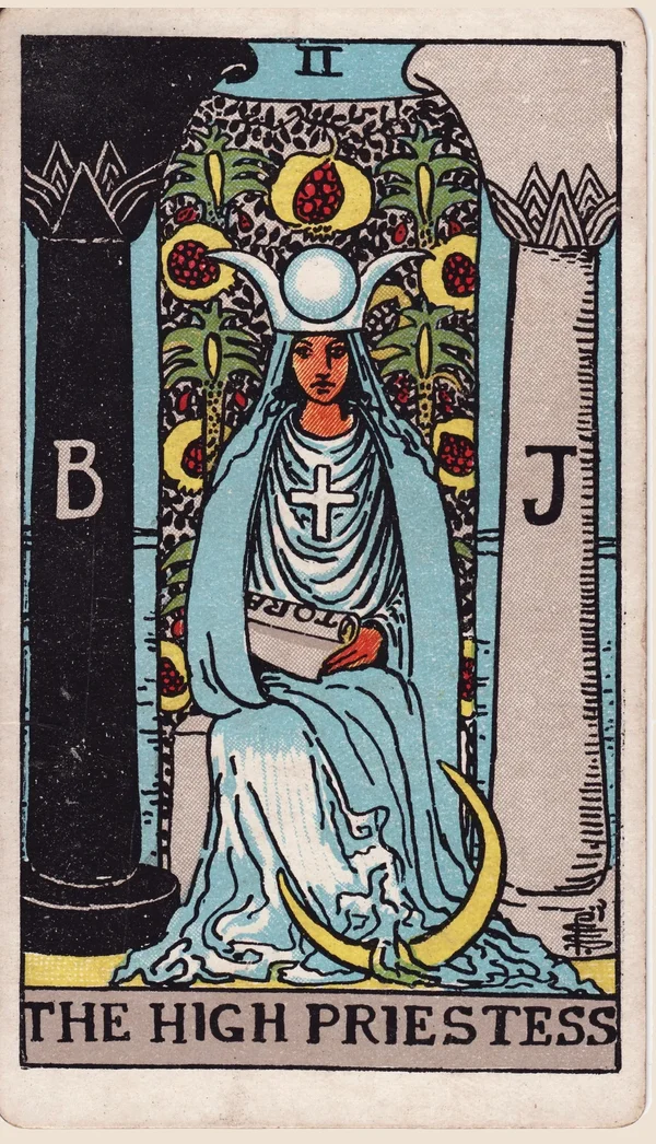 여사제 (The High Priestess) 타로 카드 이미지