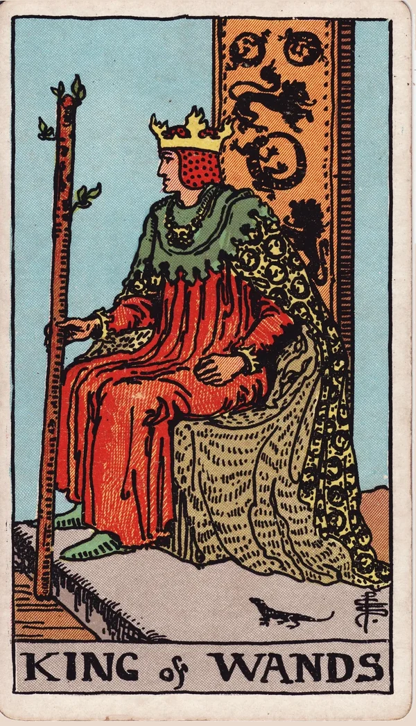 완드 왕 (King of Wands) 타로 카드 이미지