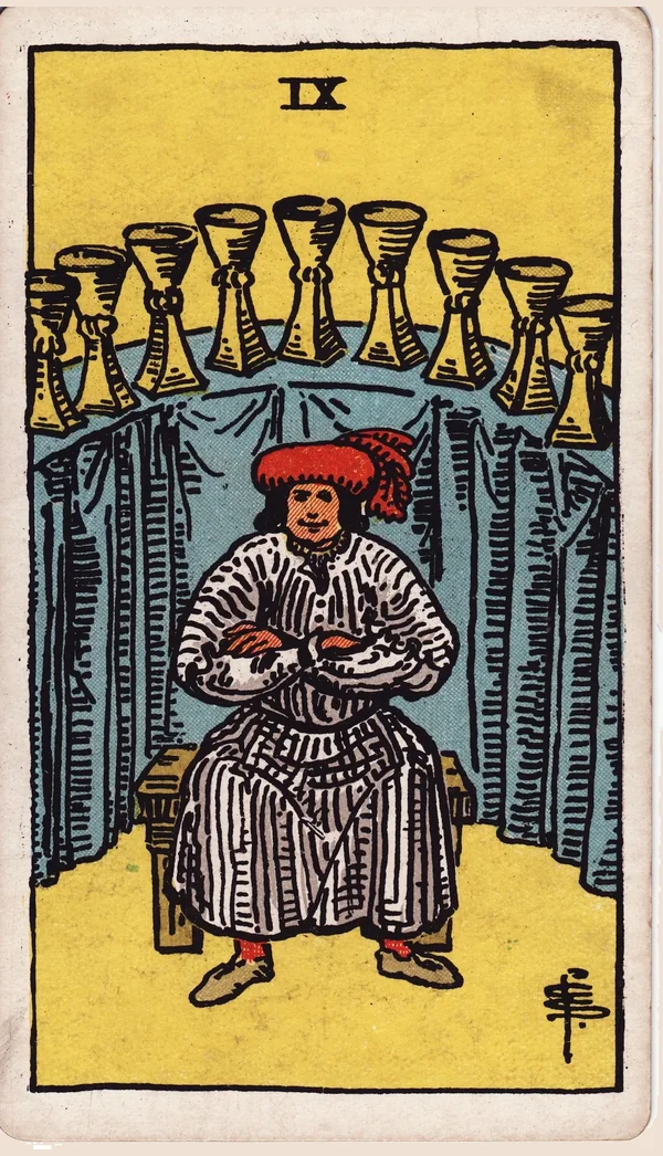 컵 9 (Nine of Cups) 타로 카드 이미지
