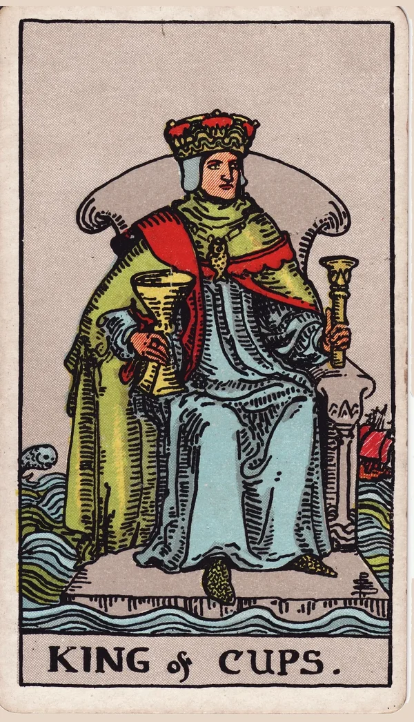 컵 왕 (King of Cups) 타로 카드 이미지