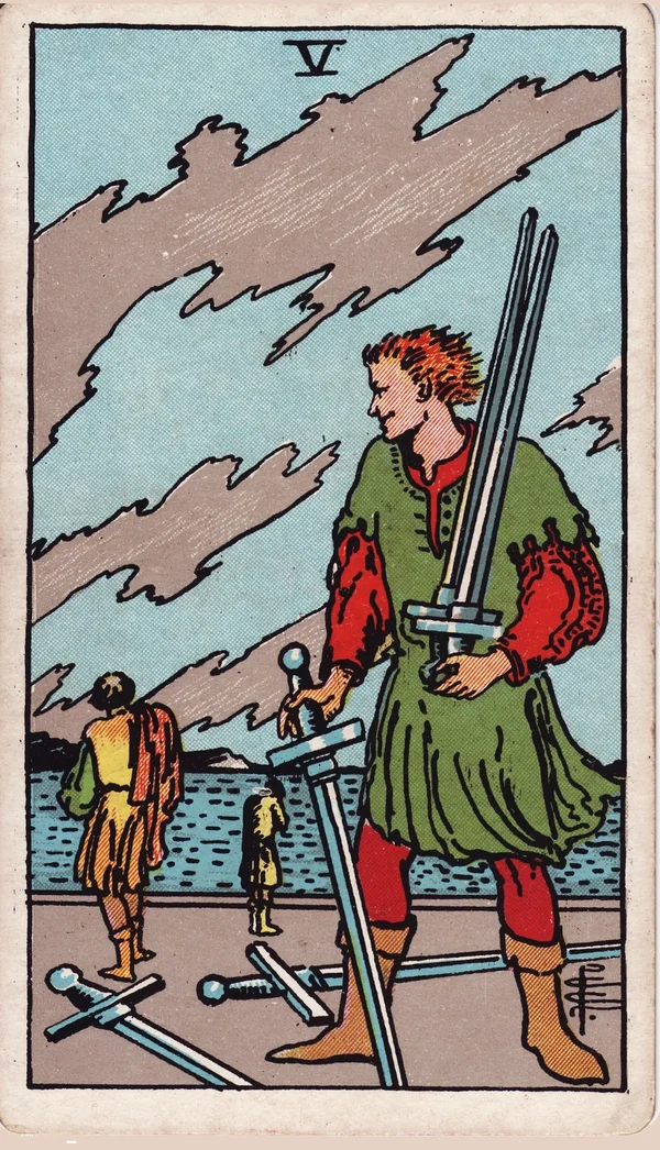 검 5 (Five of Swords) 타로 카드 이미지