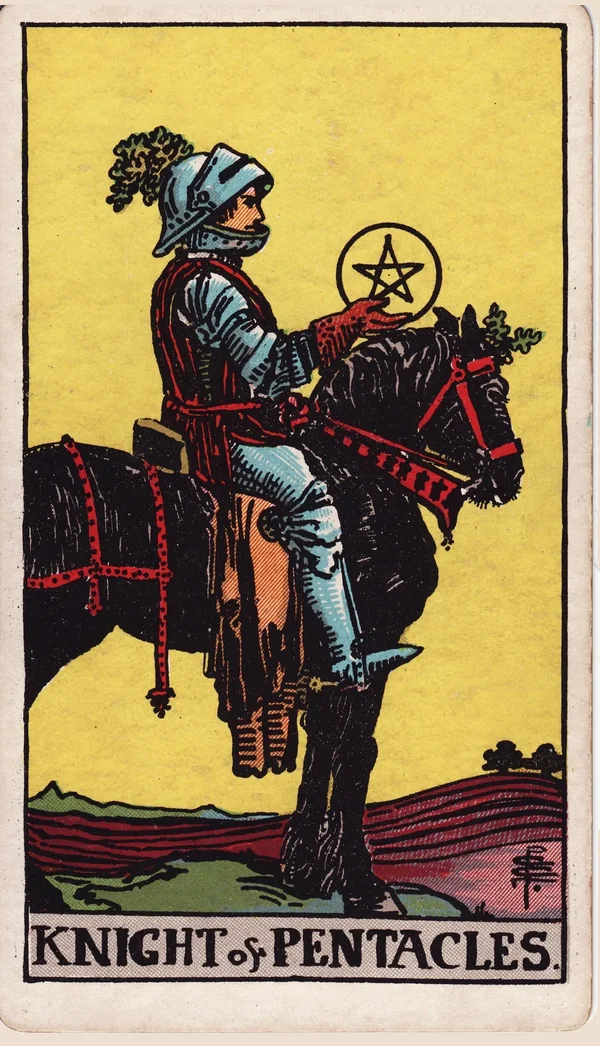 펜타클 기사 (Knight of Pentacles) 타로 카드 이미지
