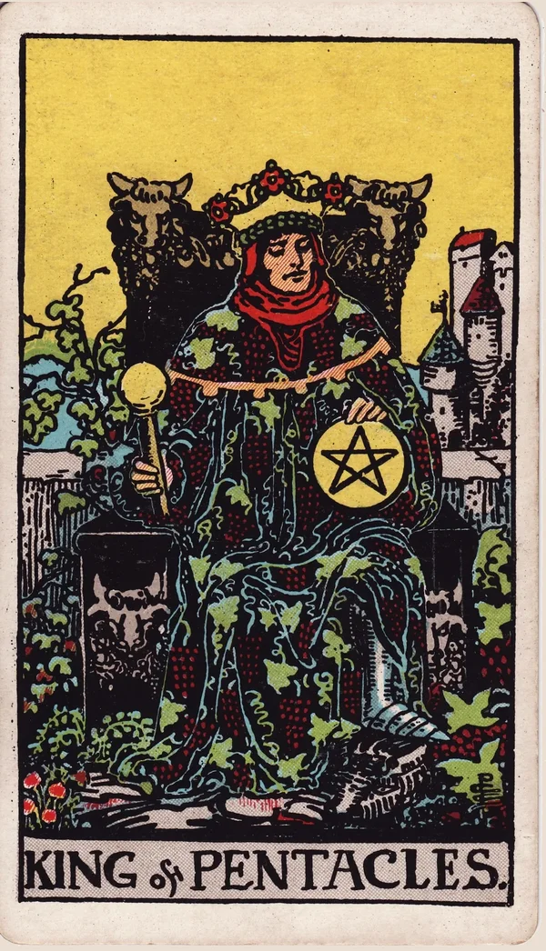 펜타클 왕 (King of Pentacles) 타로 카드 이미지